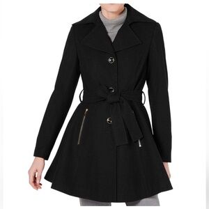 INC International Concepts Women’s Flare Skirted Walker Wool Blend Coat Size XXS
